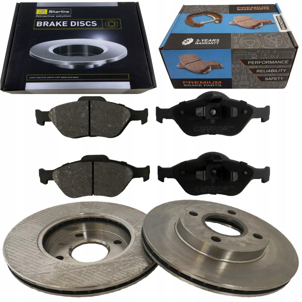 фото №1, Гальмівні диски + гальмівні колодки перед mazda 2 dy ford ka puma fiesta v mk5 fusion 2002-