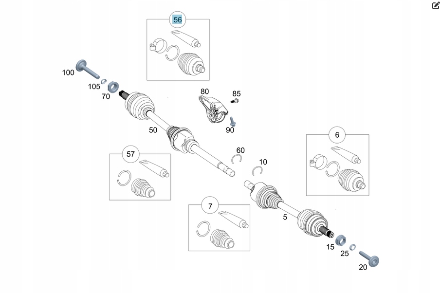 фото №2, Защита przegłubu внутренняя mercedes 447 910