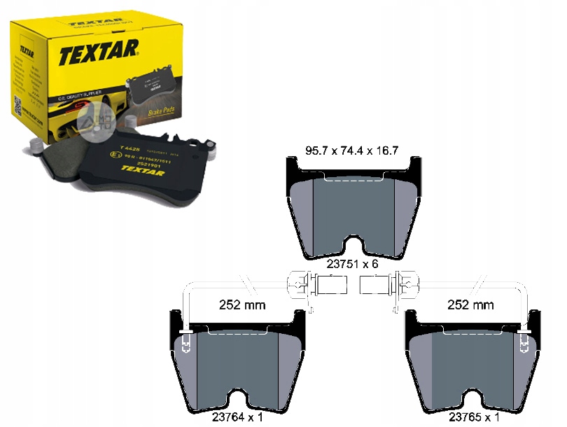 фото №1, Тормозные колодки тормозные vw перед a6 phaeton textar