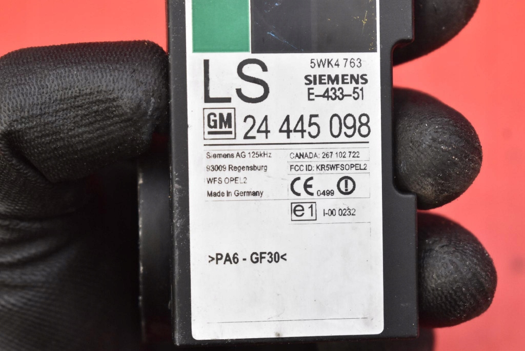 фото №12, Иммобилайзер бортовой компьютер набор 24467018ln opel astra 2 ii g 1.7 cdti 80 km 98-09