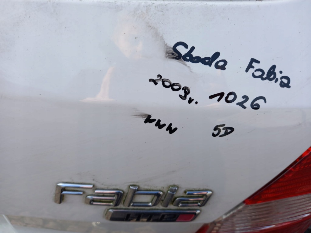 фото №4, Крышка багажника задняя skoda fabia ii 1026 5d 09r kombi
