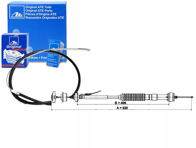 фото №1, Ate трос сцепления 620mm/367mm peugeot 306 1.4/1