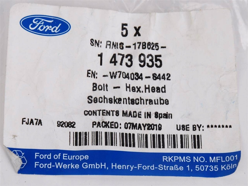 фото №8, Болт przegłubu m10x51mm fiesta fusion 01- ka 96-_ 1473935 _ w704034-s442