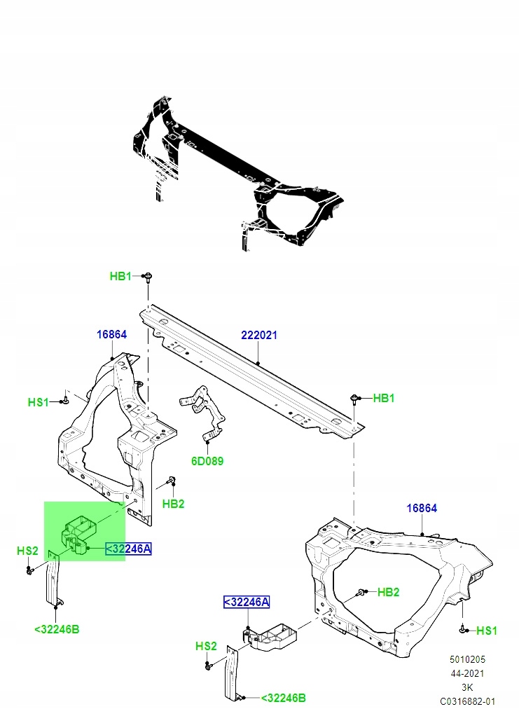 2x кронштейн поперечина передній лівий правий range rover sport l460 l461 2022- Київ