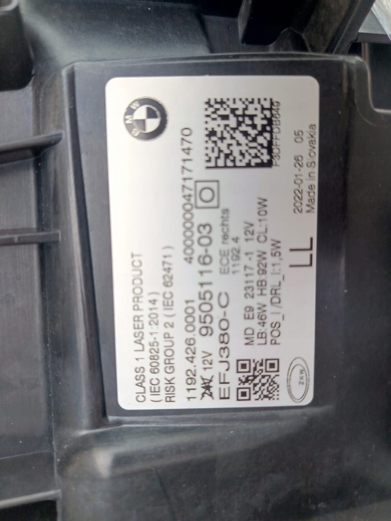 фото №13, Лампа перед правая bmw 4 iv g-22 g-23 g-82 g-81 m4 laser 9505116-03