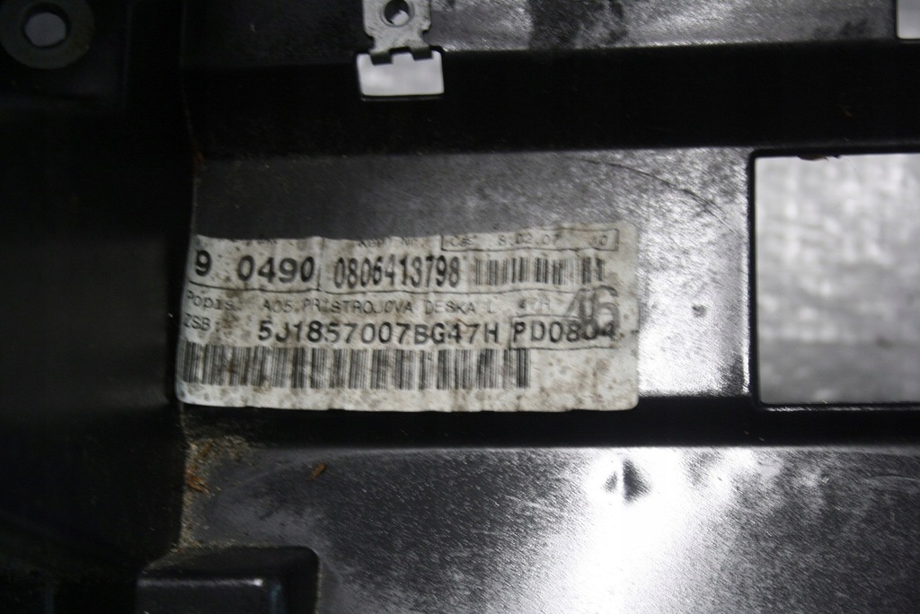 фото №9, Консоль панель приладів skoda praktik fabia 2 ii roomster 2005-2015