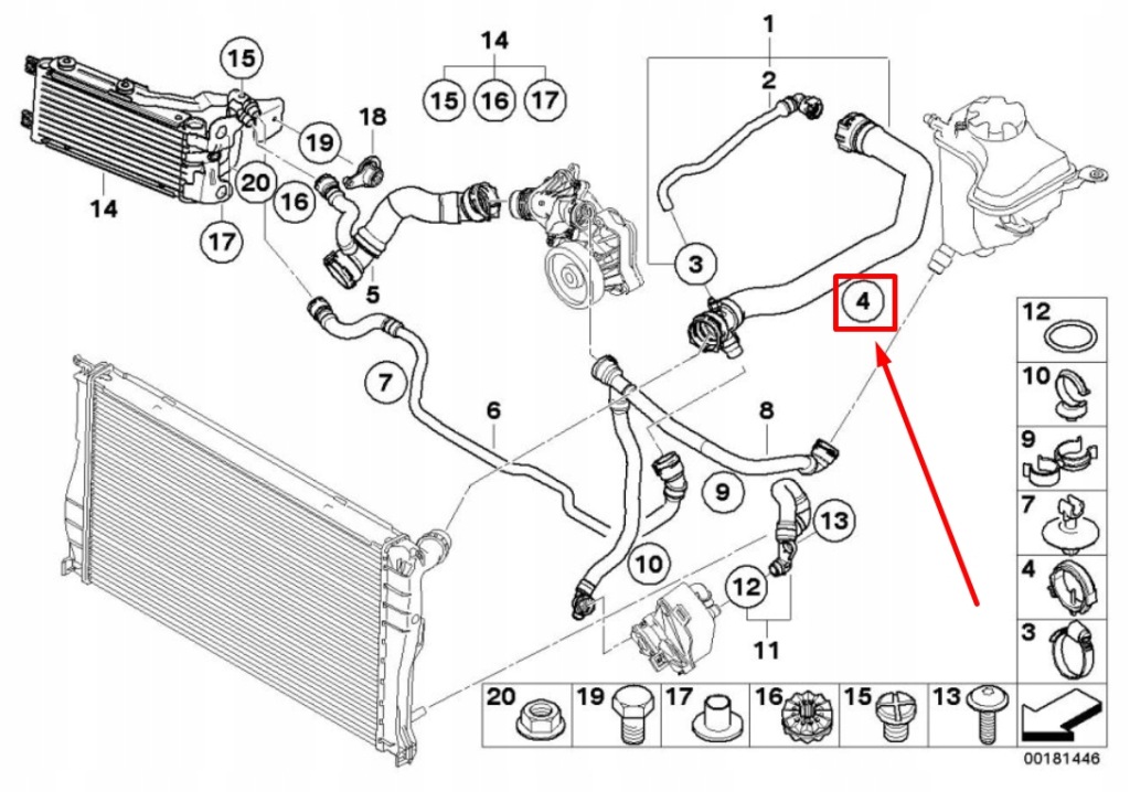 фото №9, Підкладка трубка рідина охолоджуючий двигуна bmw x5 e70 1714433 11531714433