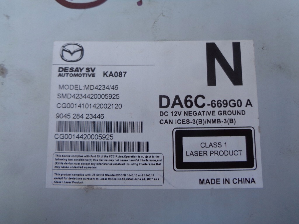 Mazda 2 3 6 cd navi модуль считыватель md3234/46 ka087 с Разборки