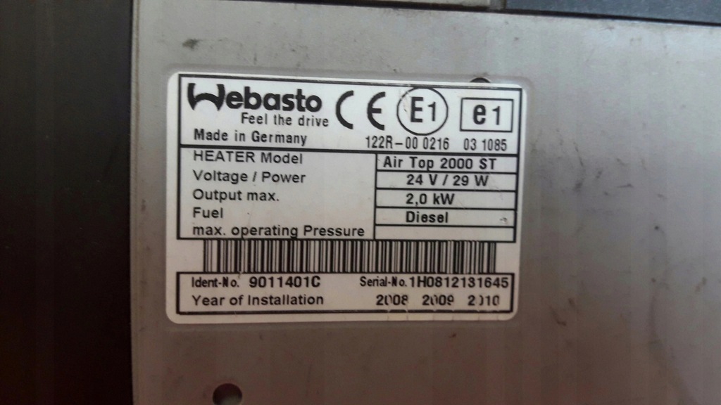 фото №2, Volvo fh4 kociołek webasto air top evo 2000