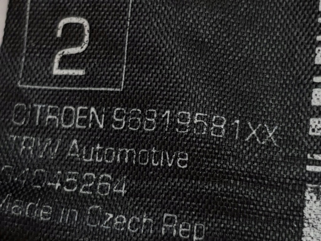 фото №4, Pas безпеки правий задня citroen ds3