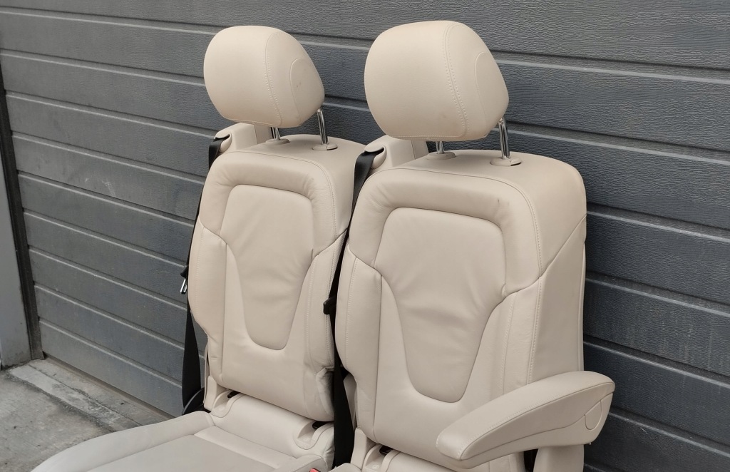 фото №4, Заднє сидіння кремовий mercedes v-klasa w447 шкіра сидіння задня задній krem світлий