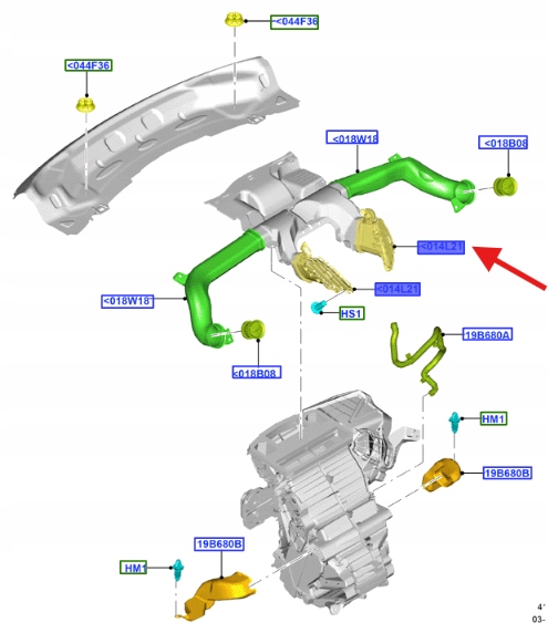 фото №1, Решётка po. wew.prawa transit tourneo 2014- 2425762 _ et76-r014l20-ae3ja6