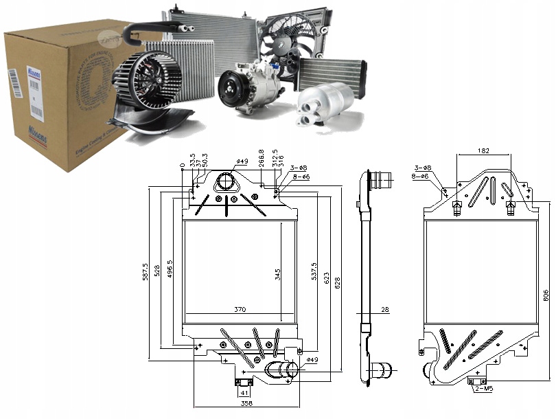 Nissens 96791 інтеркулер renault clio 98- 1.9 dti Оригінал