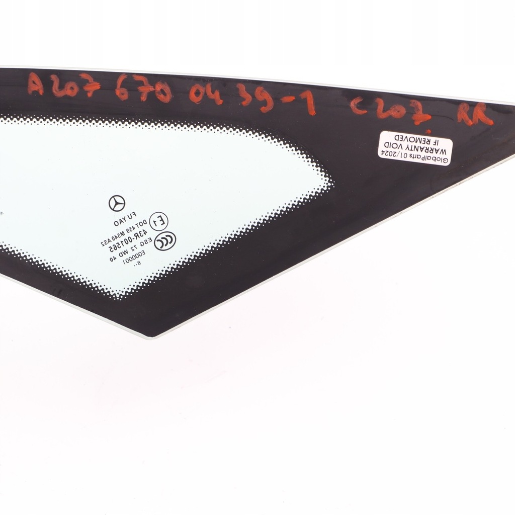 фото №10, Mercedes c207 скло бічна кузовна правий задня трикутник as2