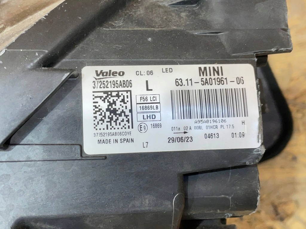 Mini cooper 3 3 f55 f56 рестайлінг  17-24 фара ліва перед передня full led Доставка