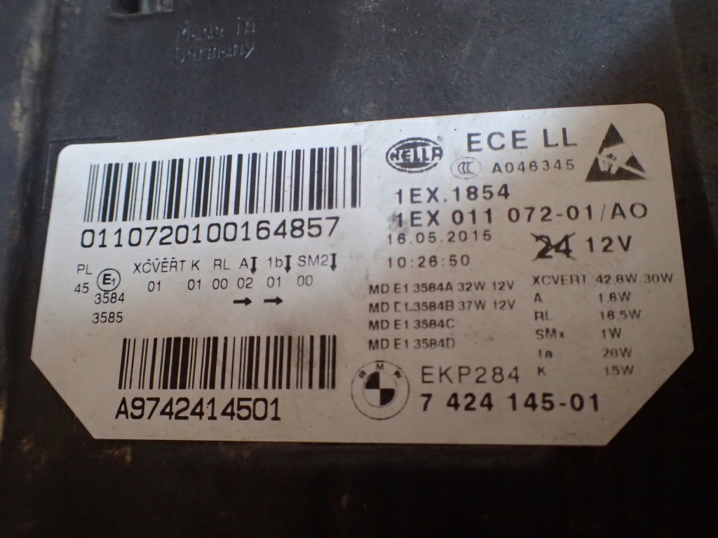 фото №3, Лампа перед левая bmw 5 v f10 f11 lift адаптивный led