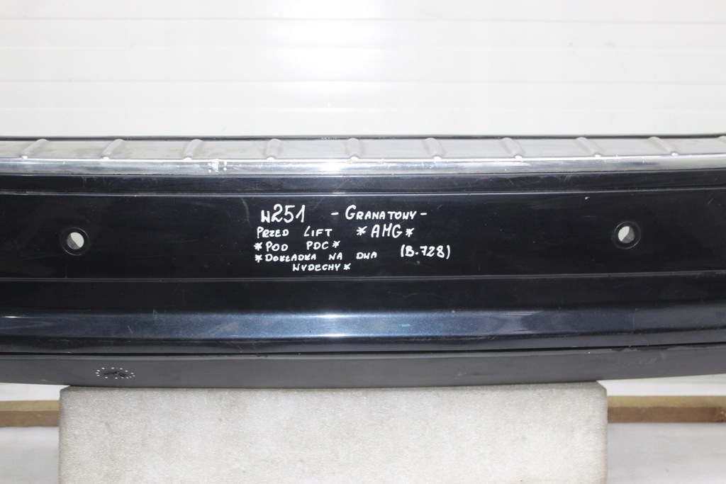 фото №7, Mercedes r klasa w251 бампер задняя задний amg przed liftem pdc granatowy