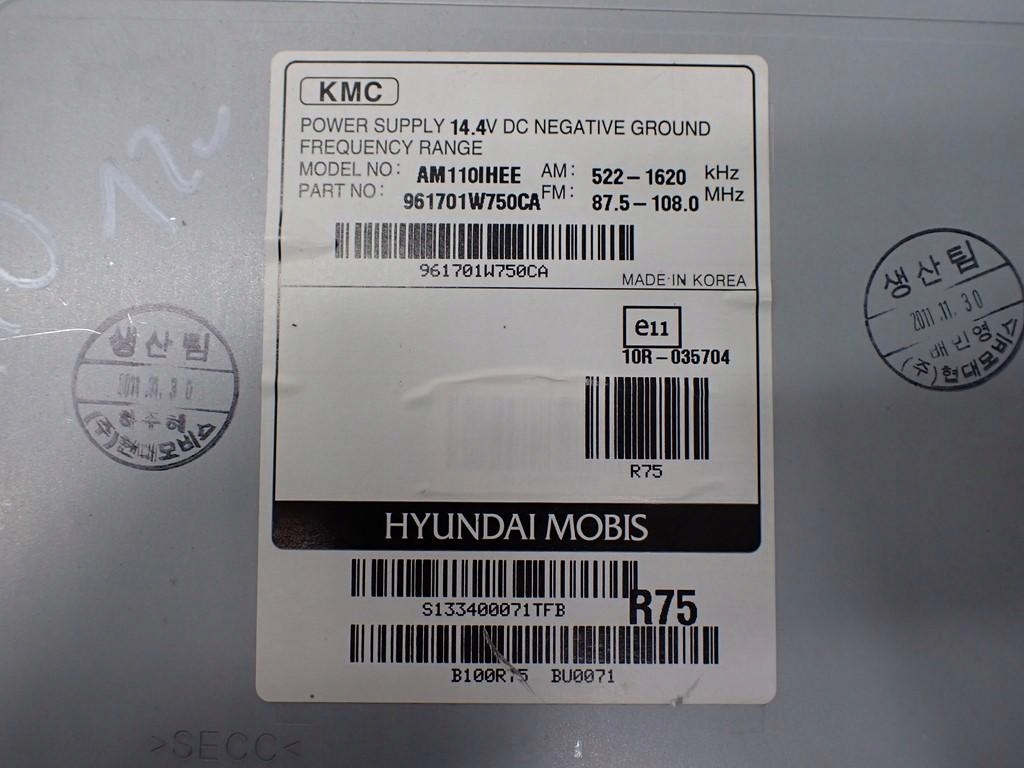 фото №9, Радіо cd заводський оригінал 961701-w750ca kia rio iii iv 12r