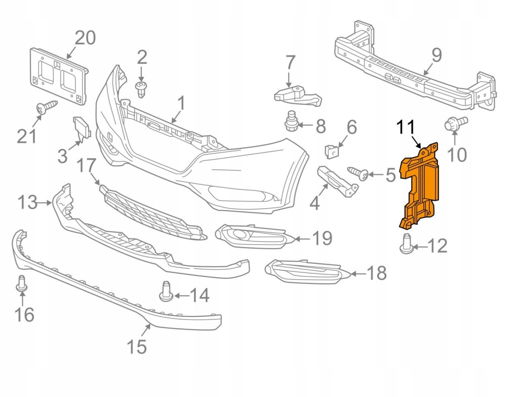 фото №1, Повітропровід повітря honda hr-v 16- 71111t7wa00