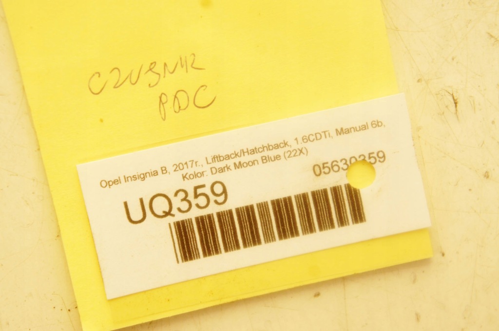 Uq359 opel insignia b датчик pdc парковки 13357518 с Разборки