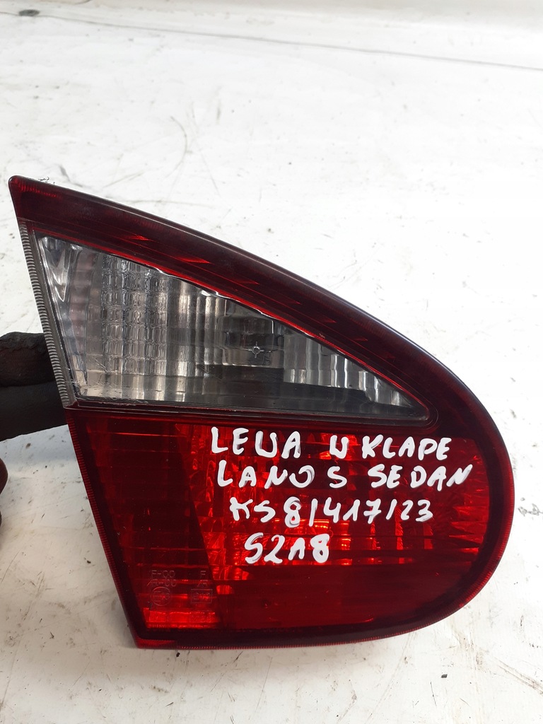 фото №1, Лампа левая задняя крышка багажника w крышка daewoo lanos