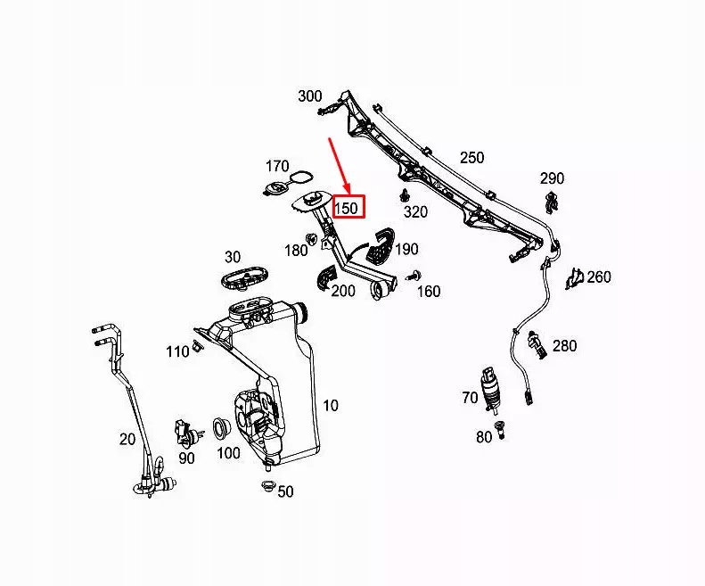 Mercedes-benz glc x253 омыватель reservoir filler neck a2138600064 Доставка