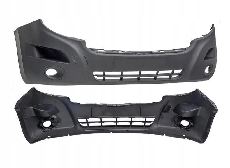 фото №1, Бампер передний renault master '10-'19 чёрный, противотуманные фары