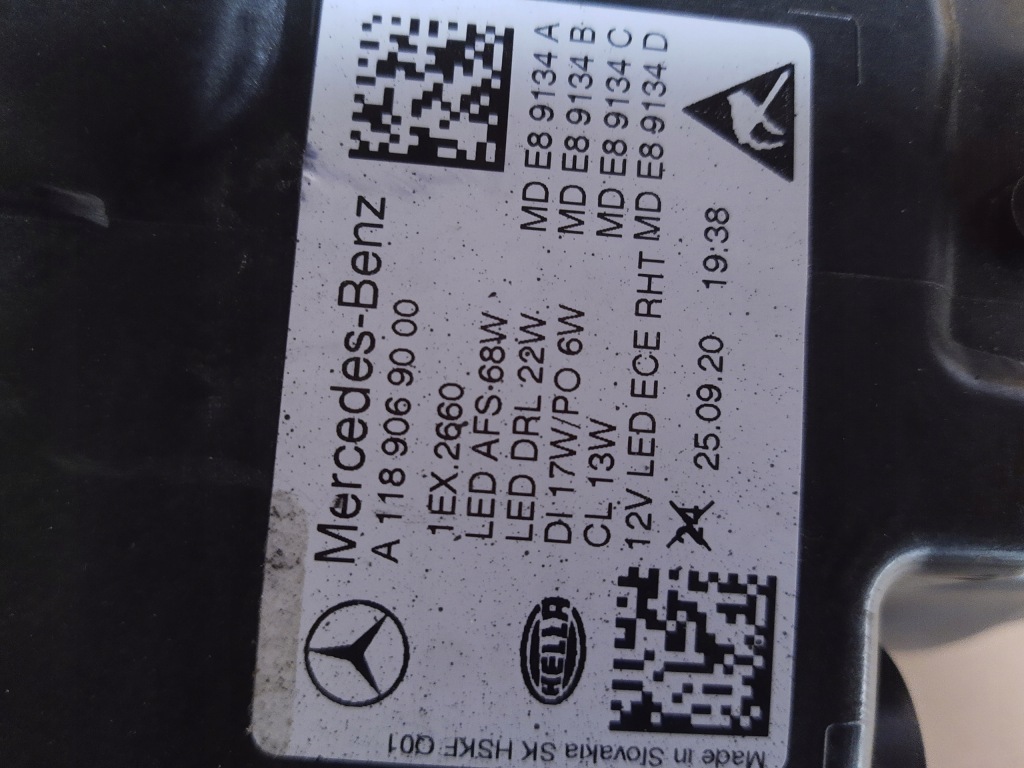 Купить Mercedes cla w118 правая фара led multibeam a1189069000