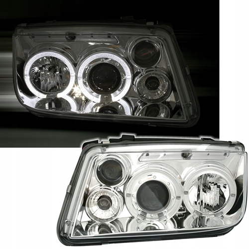 Фонари vw bora 98-05r кольца angel eyes led хром Цена