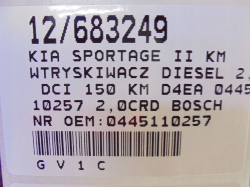 фото №8, Kia sportage ii форсунка 0445110257 2,0crd