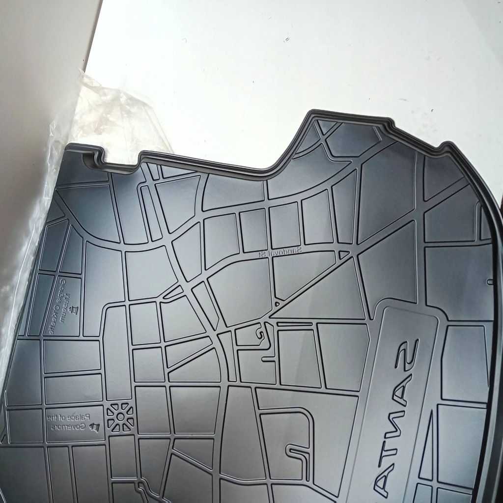 фото №8, Hyundai santa fe iv 19- резиновый мат багажника обшивка багажника nowa oem