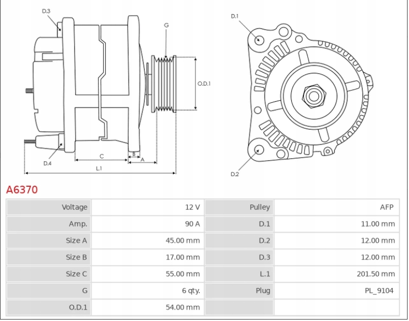 Генератор к fiat lancia a6370 Доставка