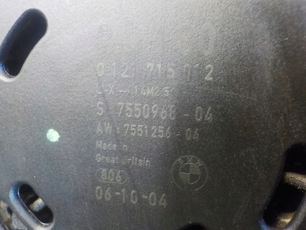 фото №5, Bmw e90 e60 x3 z4 2.5 b 325i 07r 218km n52 генератор 7550968 0121715012