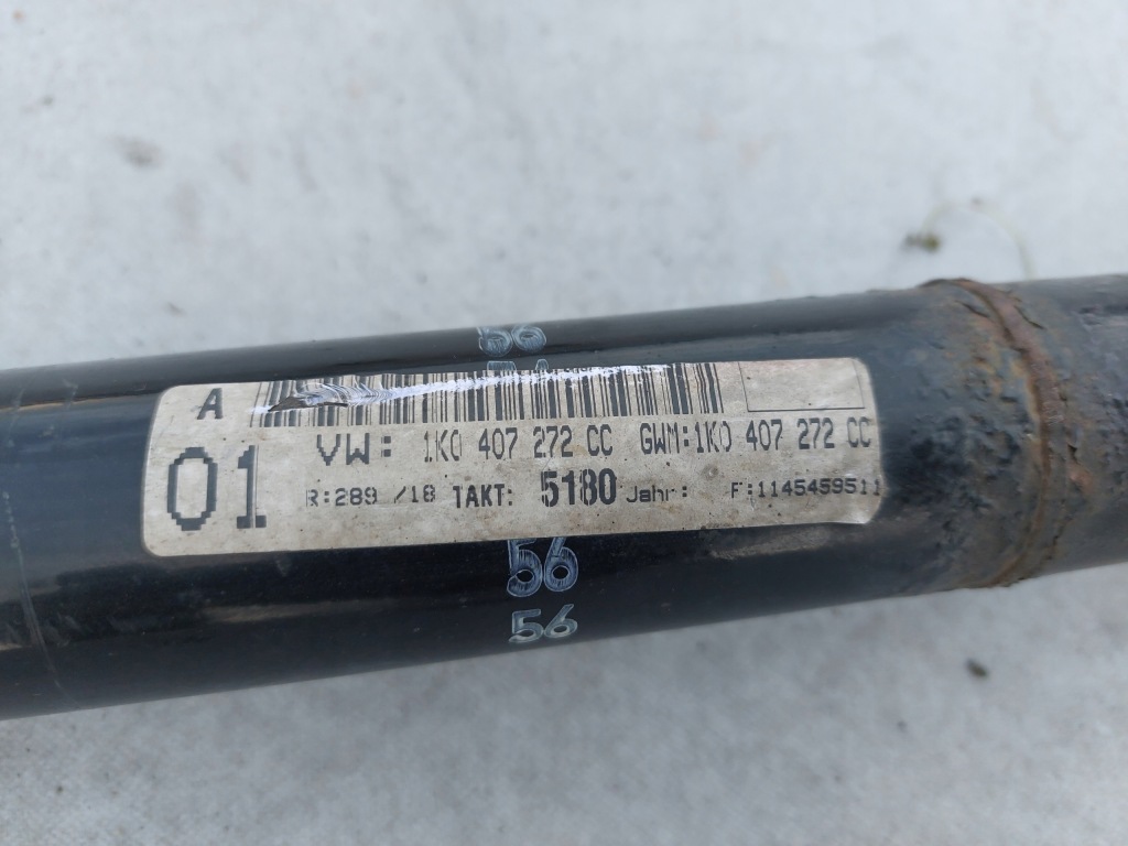 Привідний вал правий 1.6 tdi vw golf seat leon skoda octavia 1k0407272cc в Україні