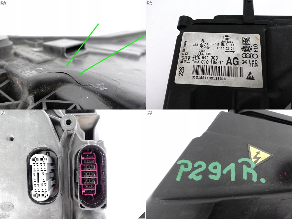 фото №12, Audi a8 s8 d4 4h0 przed liftem 09-13 full led лампа ліва перед europa