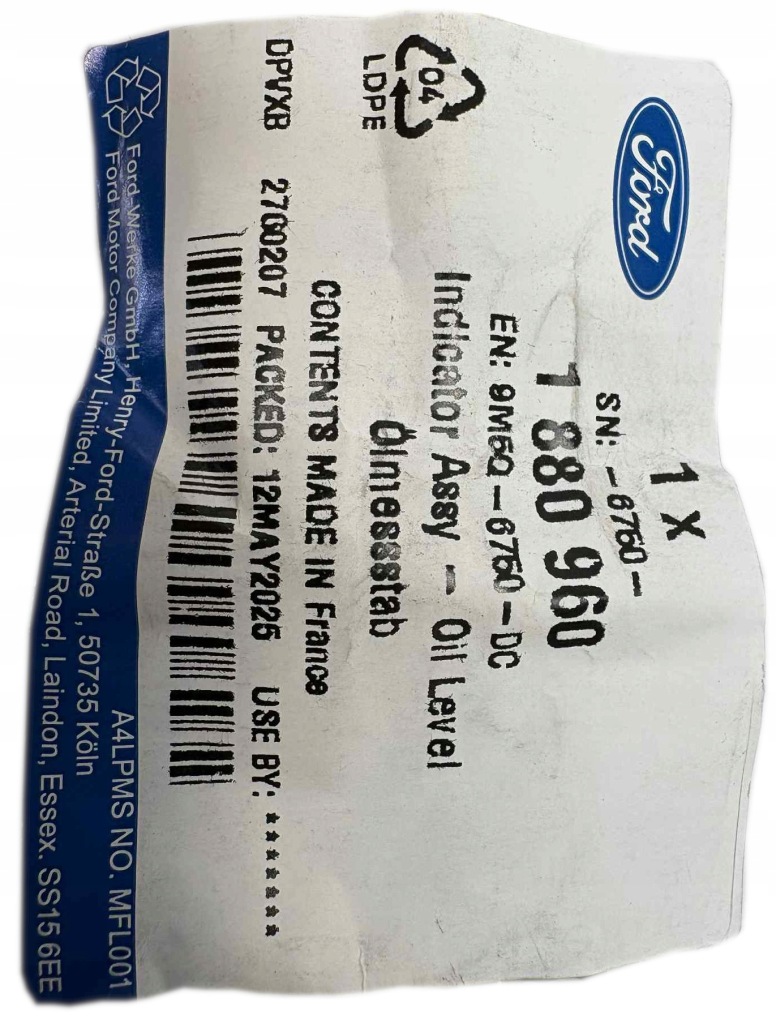 фото №2, Щуп рівня оливи ford 2.0 tdci ford kuga s-max