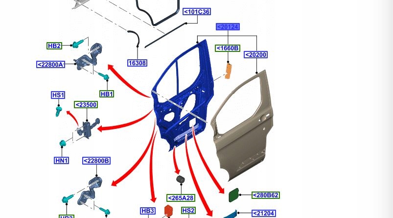 фото №14, Двері передні ліва сторона ford transit mk6 2012- 2488102 _ pjk21-v20125-bb