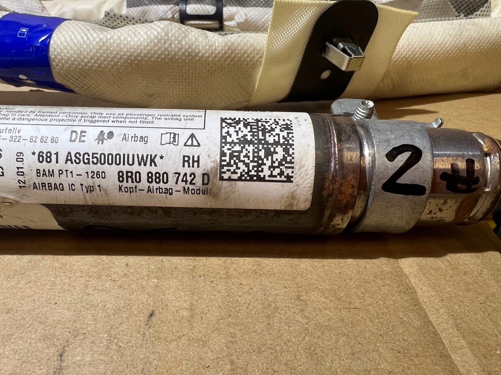 фото №7, Audi q5 8r шторка безопасности воздушная правая подушка безопасности 8r0880742d