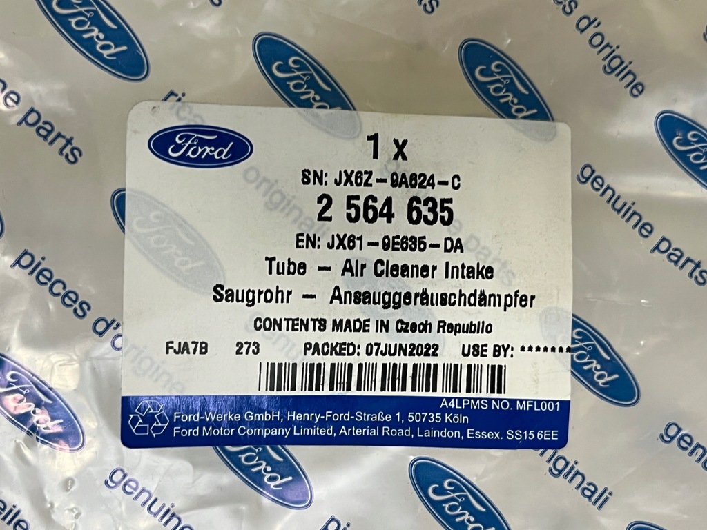 фото №9, Ford kuga mk3 19+ / focus mk4 18+ труба впускной фильтра