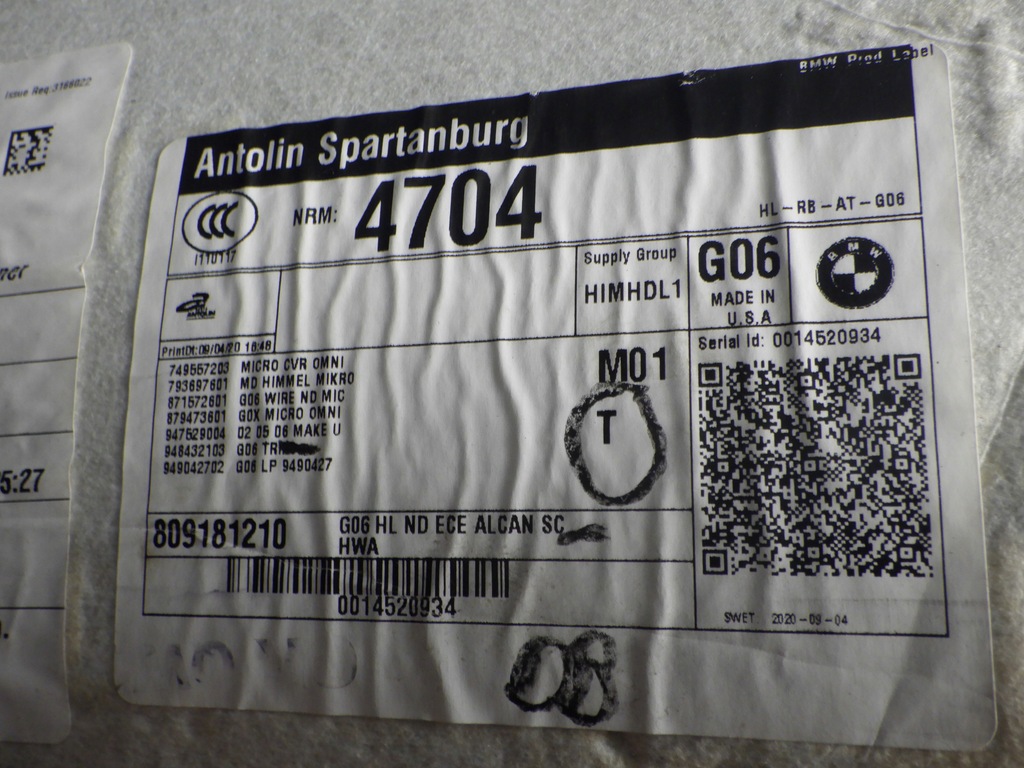 фото №13, Bmw x6 g06 стеля стеля czarna m набір