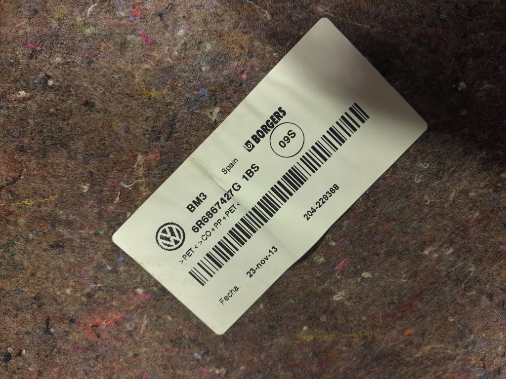 фото №7, Vw polo v 6r hb 5d обшивка обивка защита багажника 6r6867427g