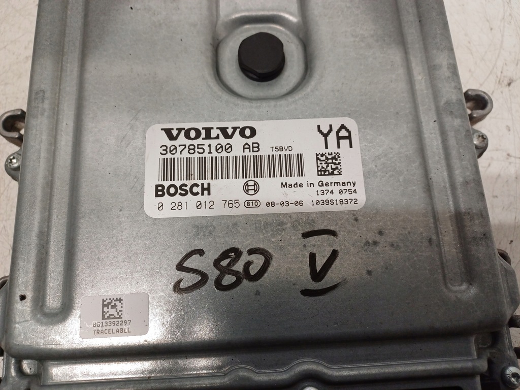 фото №9, Volvo s80 2 ii 06- 2.4 дизель d5 набор стартовый иммобилайзер счетчик бортовой компьютер uk