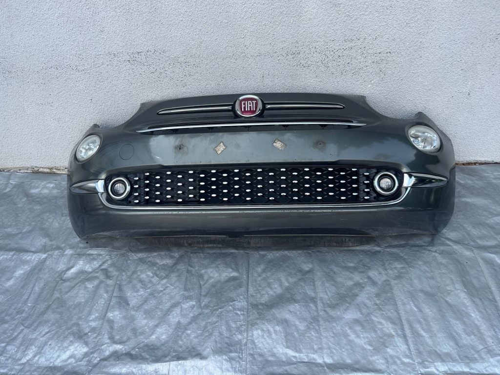 фото №1, Fiat 500 lift бампер передній kompletny хром 2016-