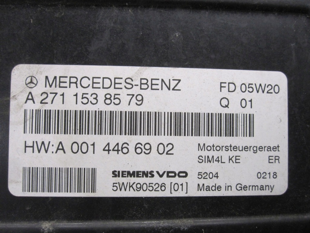 Mercedes benz бортовой компьютер блок управления двигателя a2711538579 a0014466902 с Разборки