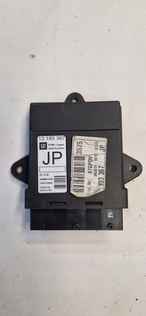 фото №1, Модуль блок управления дверь правых перед opel signum 13193367jp