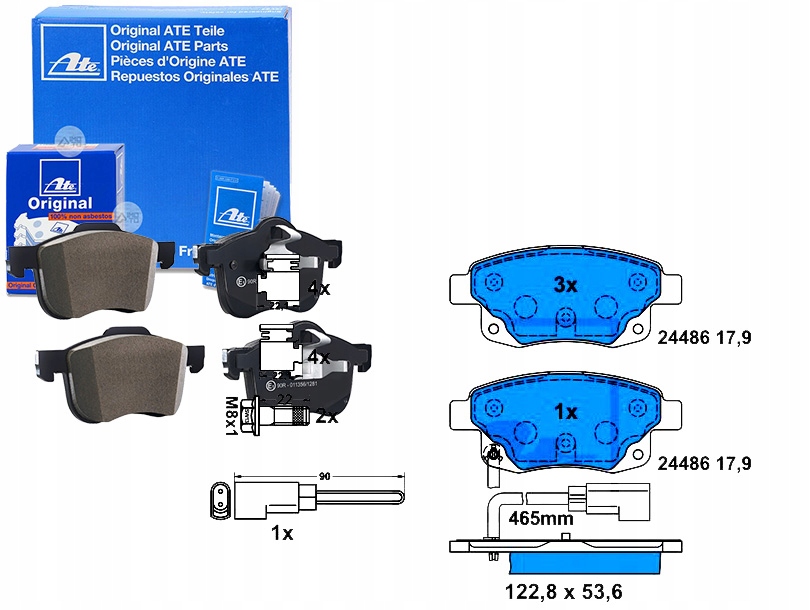 фото №1, Тормозные колодки тормозные ford задняя transit 06-14 ate