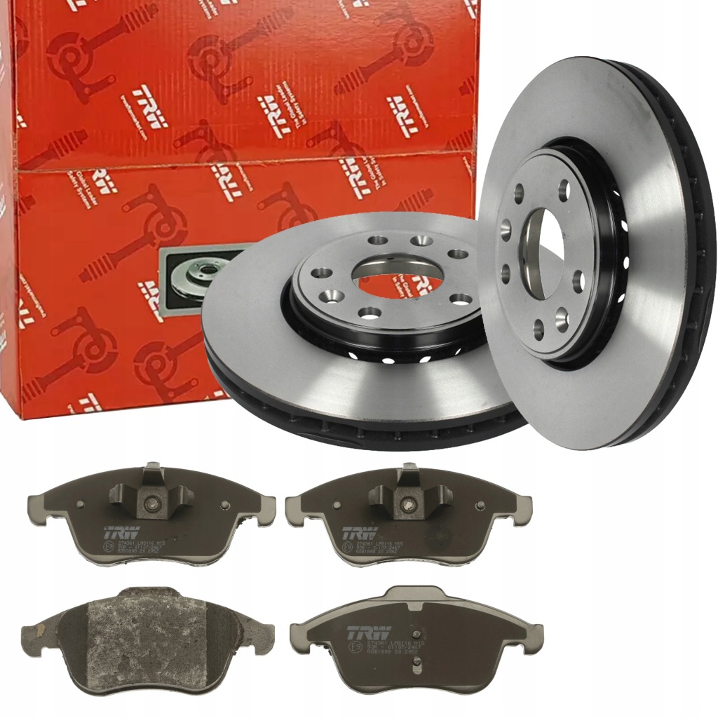 фото №1, Trw тормозные диски + тормозные колодки перед do renault laguna iii grand scénic iii 296mm