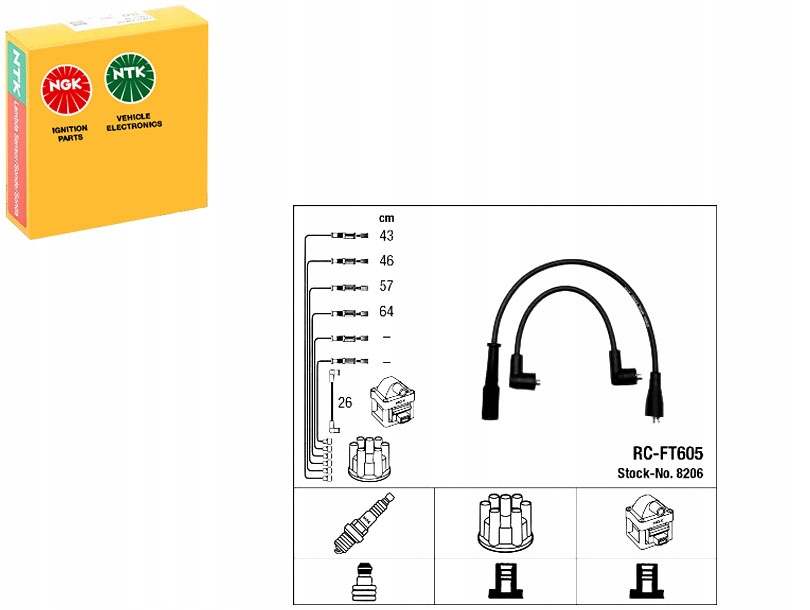 фото №1, Набір трубопровід запалювання lancia dedra 1.8/2.0