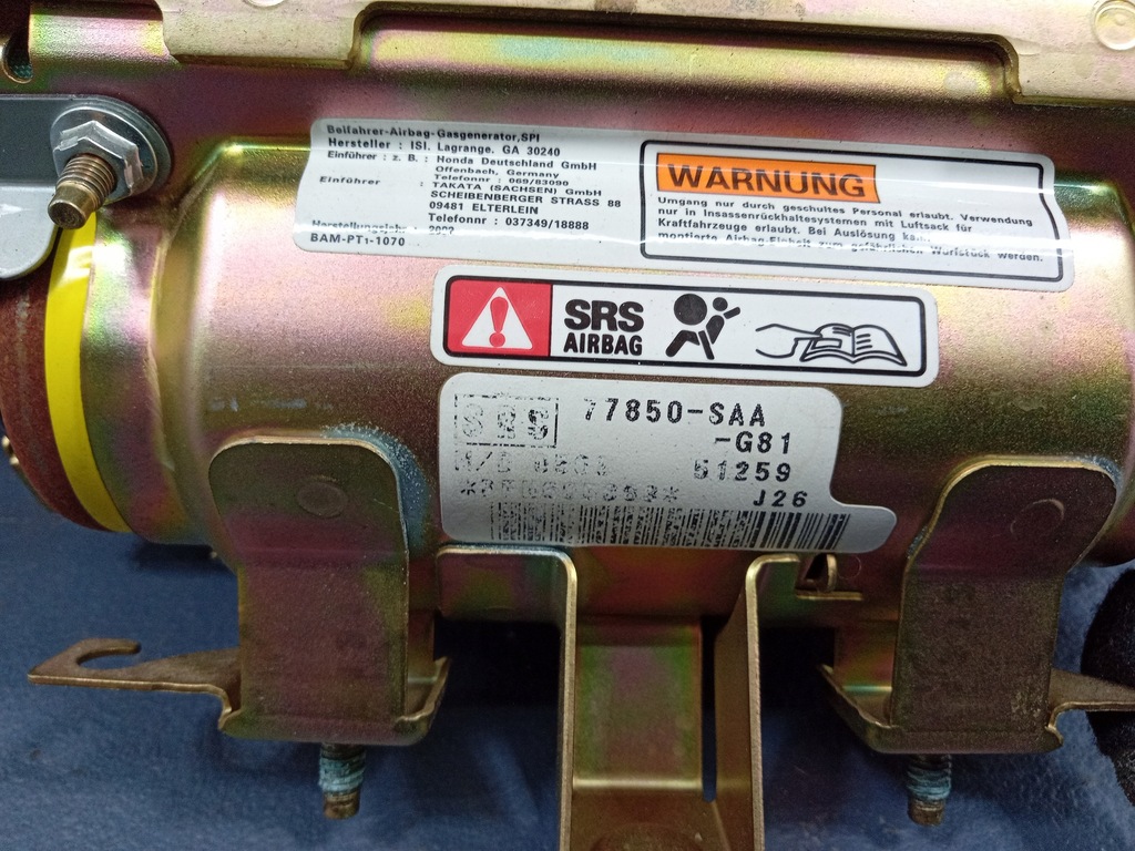 фото №12, Honda jazz ii 02- подушки безпеки ремені датчик комплект