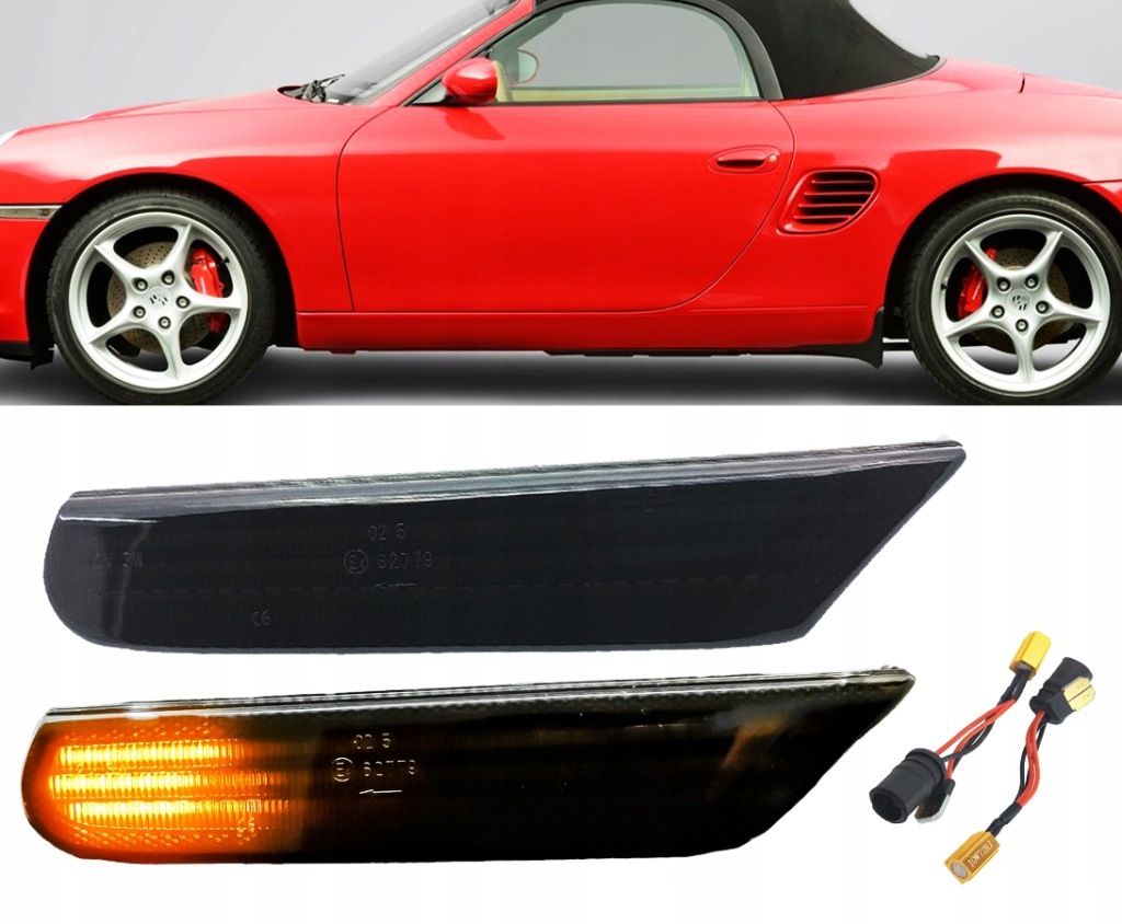 фото №11, Динамічні чорні поворотники led porsche 911 996 gt2/gt3 turbo 1996-04